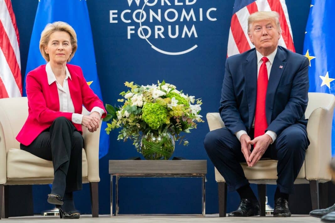 Trump von der leyen davos 2020
