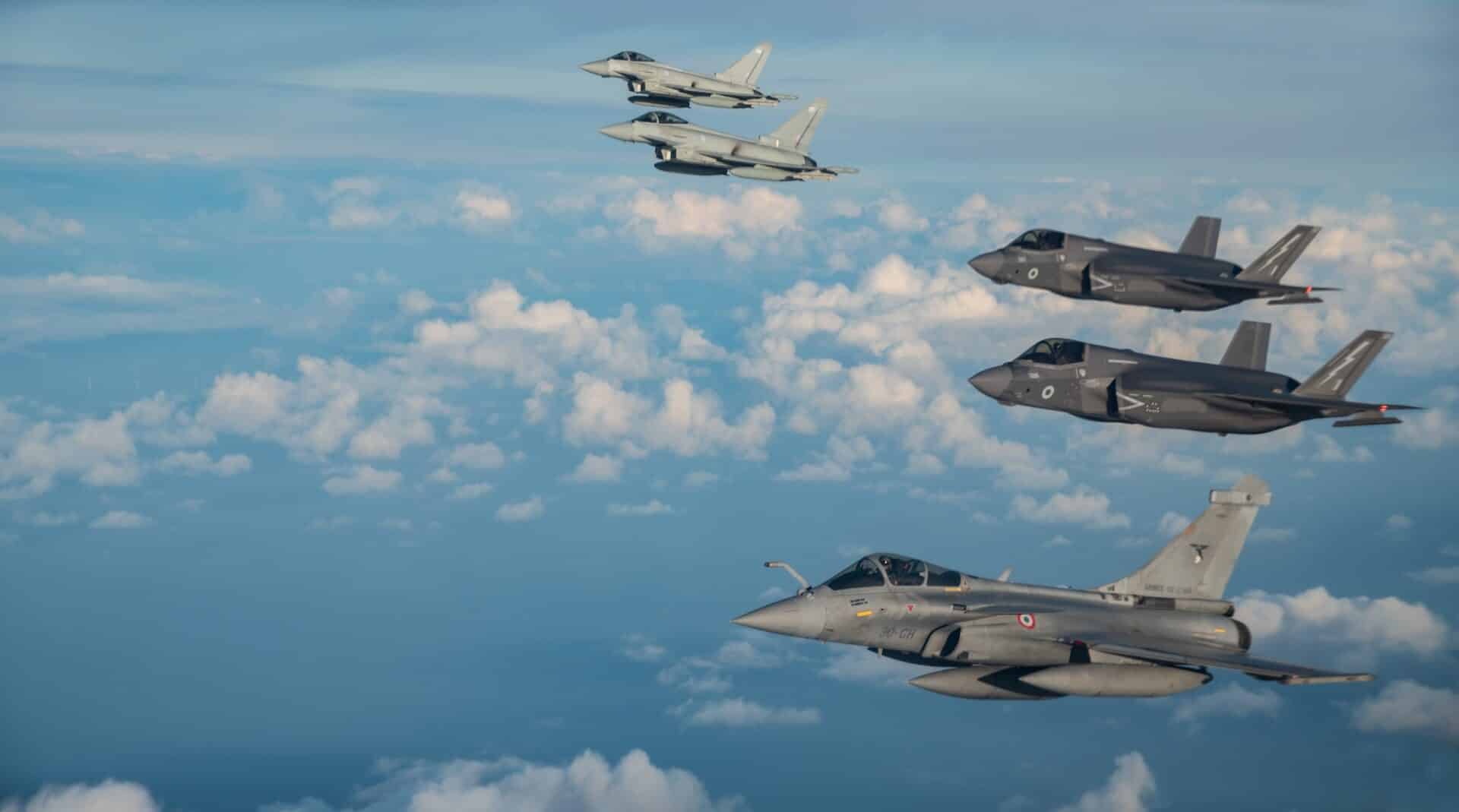 Rafale F-35 et Typhoon Royal Air Force et Armée de l'air