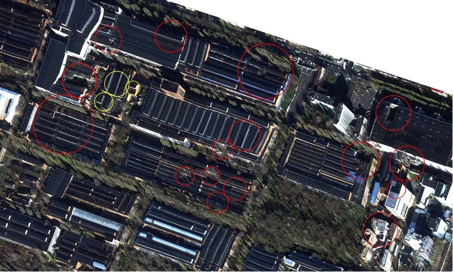 Gros plan sur le secteur de l’usine touché dnipro